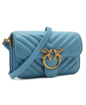 Pinko - love bell mini nappa chevron