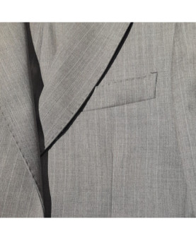 Ermenegildo Zegna Tessuto - Completo lana gessato grigio