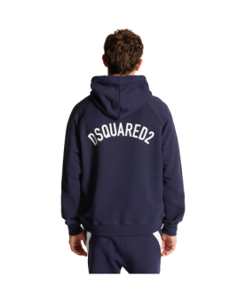 Dsquared2 - felpa blu con cappuccio