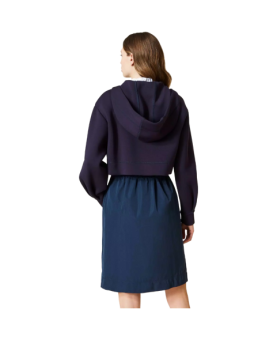 Twinset - Parka in tessuto scuba e taffetà