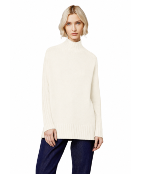 Alpha Studio - collo alto m/l coste mix
