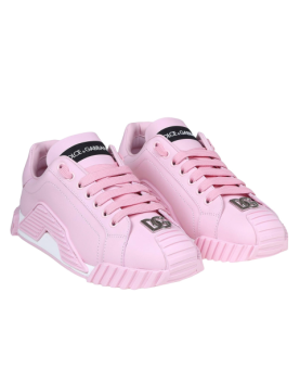 Dolce & Gabbana - sneakers vitello nappato rosa