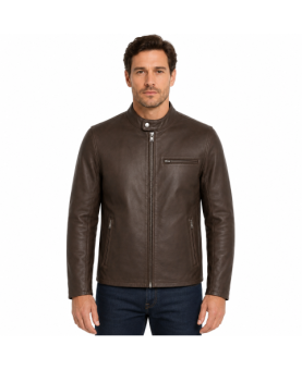 Schott NYC - giacca pelle di capra marrone