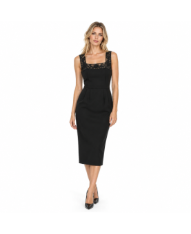 Dolce & Gabbana - abito in viscosa con pizzo