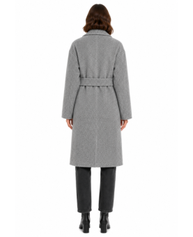 Bagutta - cappotto lungo lana con cintura