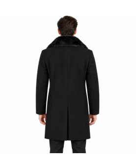 hogan - Cappotto doppiopetto con pelo