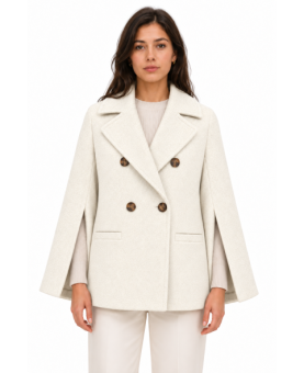 Loro Piana Tessuto - peacoat doppiopetto taglio kimono